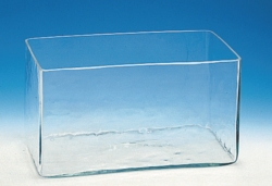 Aquaria,soda-lime glass,roughly ground rim 100x100x100 mm