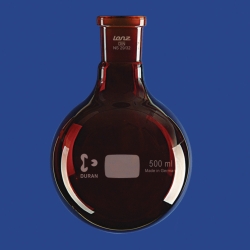 Round bottom flasks with conical ground joint, amber, DURAN<sup>®</sup>