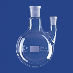 Round bottom flasks with two necks, side neck parallel, DURAN<sup>®</sup>