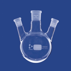 Three-neck round-bottom flasks, side necks angled, DURAN<sup>®</sup>