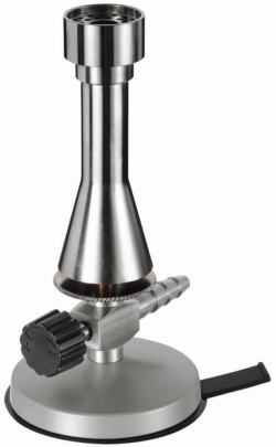 Teclubrenner für Erdgas mit Nadelventil u.Luftregulierung Rohr Ø 19 mm, Kopf Ø 32 mm, DIN-Ausführung