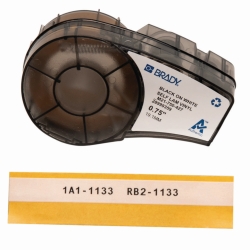 Self-laminating label tape with transparent end for label printer M210/M210-LAB, vinyl