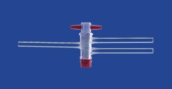 Zweiweg-Kegelhähne mit PTFE-Küken, Borosilikatglas 3.3