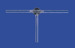 3-way stopcocks, T-bore, borosilicate glass 3.3