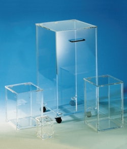 Beta-Abfallschutzbehälter Stärke 10 mm, 75x75x125 mm mit Klappdeckel Ersatz 9000946