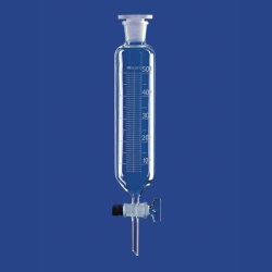 Separating funnels cylindrical, with glass plug, borosilicate glass 3.3
