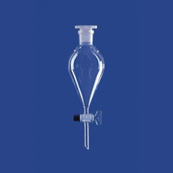 Separating funnels, conical, with glass plug, borosilicate glass 3.3