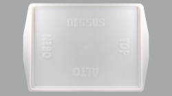 Lids for stacking and transport containers.