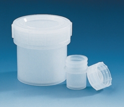 Jars with screw cap, PE-HD