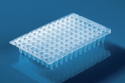 96-well PCR plates, PP, non-skirted, with elevated well rim