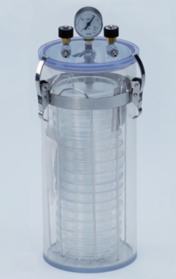 Anaerobic jar, PC, with manometer