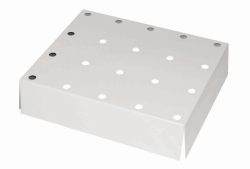 Hole plate insert 435x450x60mm steel plate, plastic coated