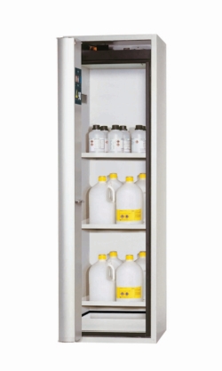 Saftey cabinet S-PHOENIX-90 FDASL 600 x 615 x 1968 mm (WxDxH), folding door grey RAL 7035, 3 shelves,