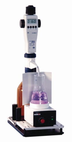 Manual titration station STI for nitrogen analysis with magnetic stirrer and background shield