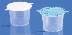 Multi-purpose beakers with adhesive lid, PP