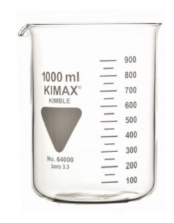 Beakers, Borosilicate glass 3.3, low form