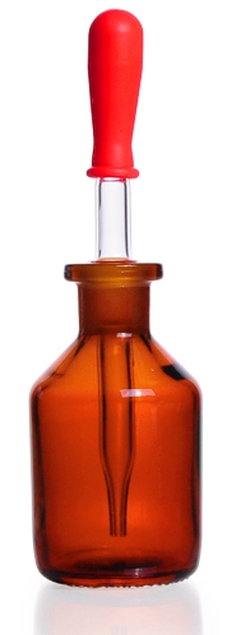 Tropfflaschen, Pipettenflaschen, Kalk-Natron-Glas, Braunglas