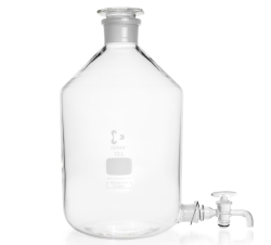 Aspirator bottles, Duran<sup>®</sup>, conical joint neck and outlet tubulure, with stoppers