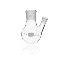 Twin neck round bottom flasks, with angled side neck, DURAN<sup>®</sup>