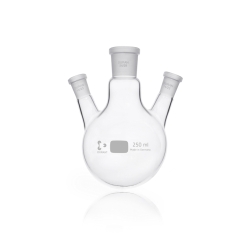 Triple neck round bottom flasks, with angled side necks, DURAN<sup>®</sup>
