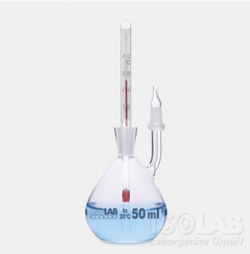 Pyknometer, kalibriert mit Thermometer