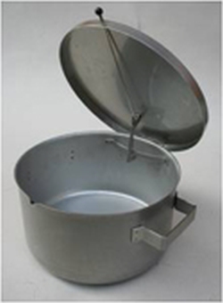 Reinigungsbehälter, Edelstahl V4A, rund