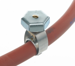 Tubing clips, 18/10 steel