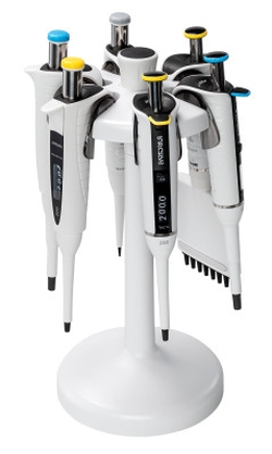 Carousel stand for mechanical pipettes