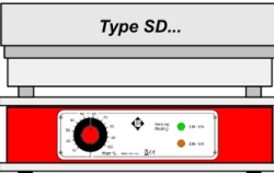 Sand bath SD with performance control and connection cable