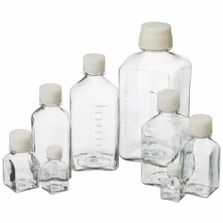 Medienflaschen Nalgene™, PETG, quadratisch, mit Schraubverschluss, PE-HD