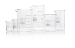 Becherglas, Pyrex<sup>®</sup>, niedrige Form