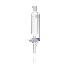 DURAN® Dropping funnel, with pressure equalisation tube, standard ground cone 14/23, stopcock and key retaining device, 100 ml