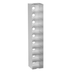 Chest freezer rack: Innova&reg; C585, C760, CryoCube&reg; FC660 series, 9 boxes per rack, 3 in/76 mm, side access, aluminum