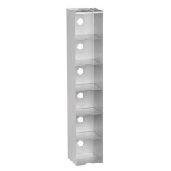 Chest freezer rack: Innova&reg; C585, C760, CryoCube&reg; FC660 series, 6 boxes per rack, 4 in/102 mm, side access, aluminum
