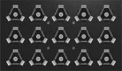 Austauschbare Plattform f&uuml;r New Brunswick S41i, 36 × 61 cm (14 × 24 in), Vorbest&uuml;ckte Plattform f&uuml;r 500-mL-Erlenmeyerkolben mit