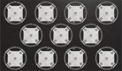 Austauschbare Plattform f&uuml;r New Brunswick S41i, 36 × 61 cm (14 × 24 in), Vorbest&uuml;ckte Plattform f&uuml;r 1-L-Erlenmeyerkolben mit 11