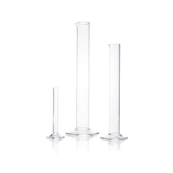 Messzylinder 100 ml, DURAN&reg; mit Sechskantfu&szlig;, ohne Teilung ohne Pr&auml;gung im Fu&szlig;