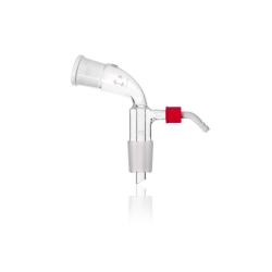 DURAN® Receiver adapter, bent, with screw-on plastic hose connection, NS 29/32