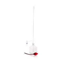 Automatic Burette 10 mL Class AS, Pellet-type, with glass key, reservoir bottle and blowball