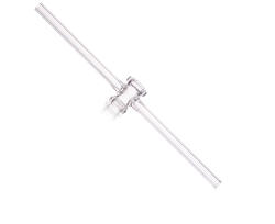 DURAN® Single way stopcocks, ground and polished, without keys, bore 1,5 mm, NS 12.5