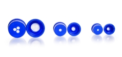 Membranverschluss GL 25, PP/PTFE blau, f&uuml;r Laborglasflaschen Porengr&ouml;&szlig;e 0,2 &micro;m, VE=1