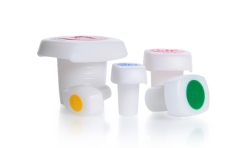 Kunststoff-Stopfen aus Polyethylen, mit blauem Einsatz, NS 19/26