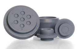 Gummistopfen für GL 25 Laborflasche gerader Stopfen, grau, Bromobutyl