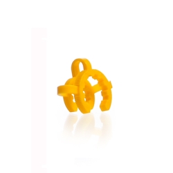 KECK-Klemme, NS 14,5, gelb POM, für Kegelschliffe