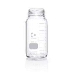 Laborglasflasche 1000 ml DURAN&reg;, GLS 80, weithals, klar, ohne Schraubverschluss und Ausgie&szlig;ring