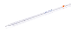 AR® glass graduated pipettes 10 ml cl. AS, blue printing, type 3, batch certificate, pack of 12