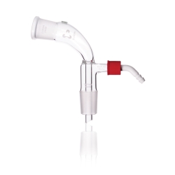 DURAN® Receiver adapter, bent, with screw-on plastic hose connection, NS 24/29