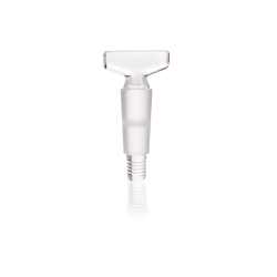 Hahnküken mit Gewinde, SBW-Glas geschliffen, Bohrung 4 mm, NS 18,8