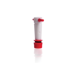 PTFE-Hahnk&uuml;ken mit Gewinde kompl. Bohrung 4mm, NS 14.5 u.3-teilig. Hahnsicherung f&uuml;r Scheidetrichter