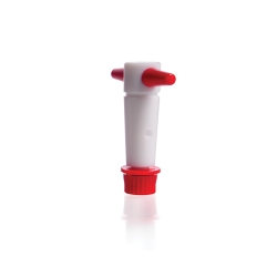 PTFE-Hahnk&uuml;ken mit Gewinde kompl. Bohrung 4mm, NS 18,8 u.3-teilig. Hahnsicherung